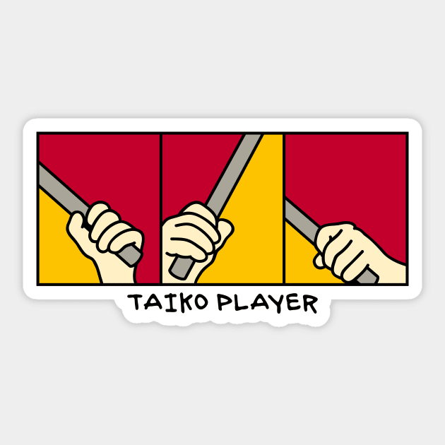 Taiko Drum Hands Sticker by schlag.art